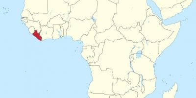 Peta dari Liberia afrika