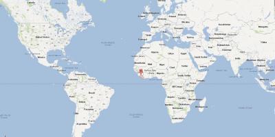 Liberia lokasi pada peta dunia