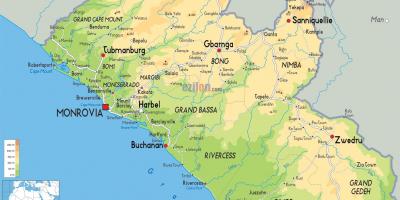 Menggambar peta dari Liberia